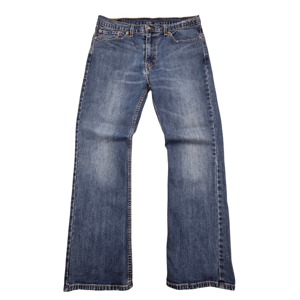 Levis 527 Slim Bootcut Jeans Mens 36x32 Medium Wash Blue Denim